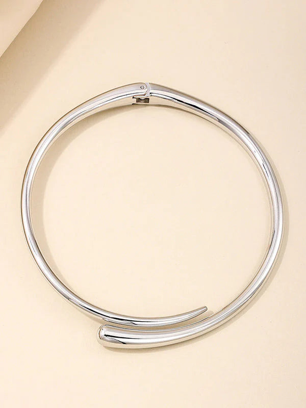 Ladomma™ | Fashionable Simple Metal Geometric Ring Glossy Collar