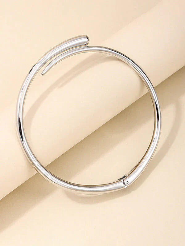 Ladomma™ | Fashionable Simple Metal Geometric Ring Glossy Collar