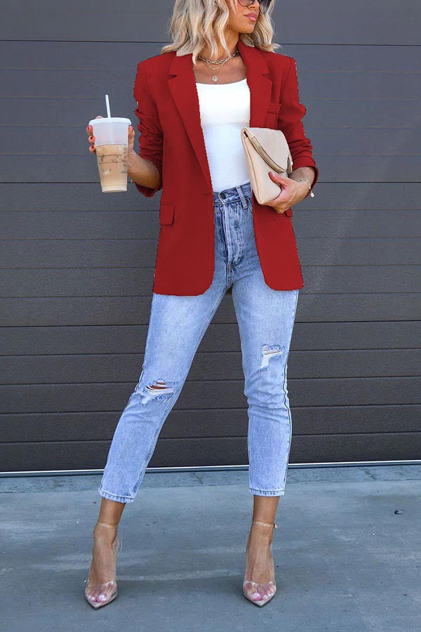 Ladomma™ | Stylish Loose Multicolor Slit Blazer