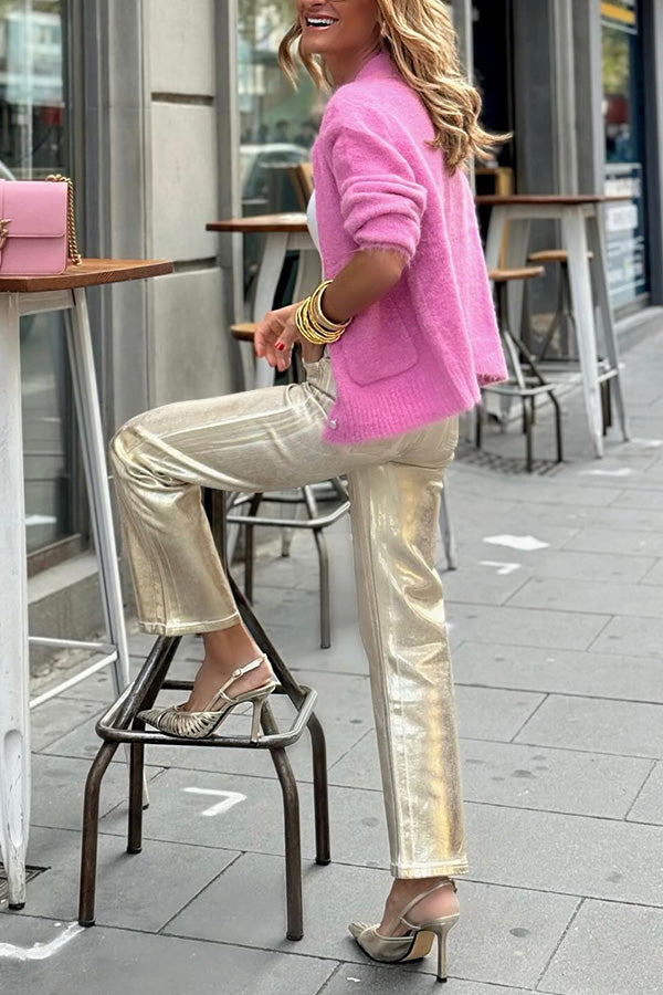 Ladomma™ | round neck sweater cardigan