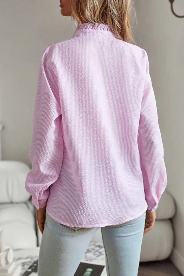 Ladomma™ | MAKE IT LAST RUFFLED LONG SLEEVE TOP