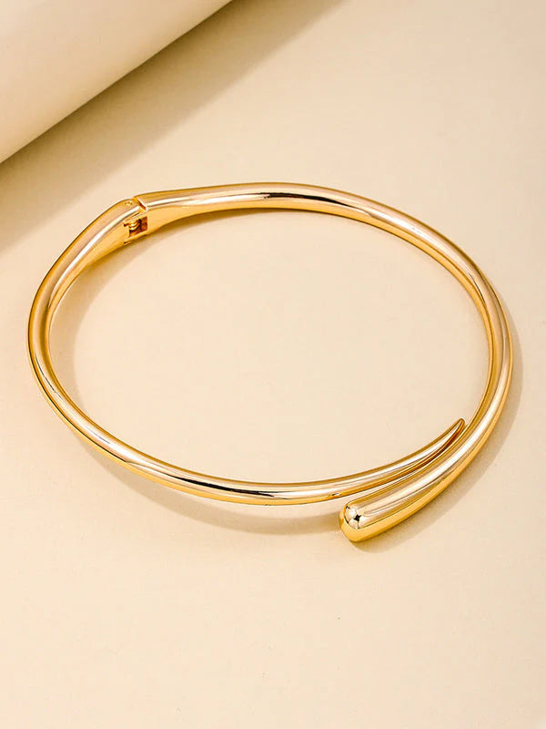 Ladomma™ | Fashionable Simple Metal Geometric Ring Glossy Collar